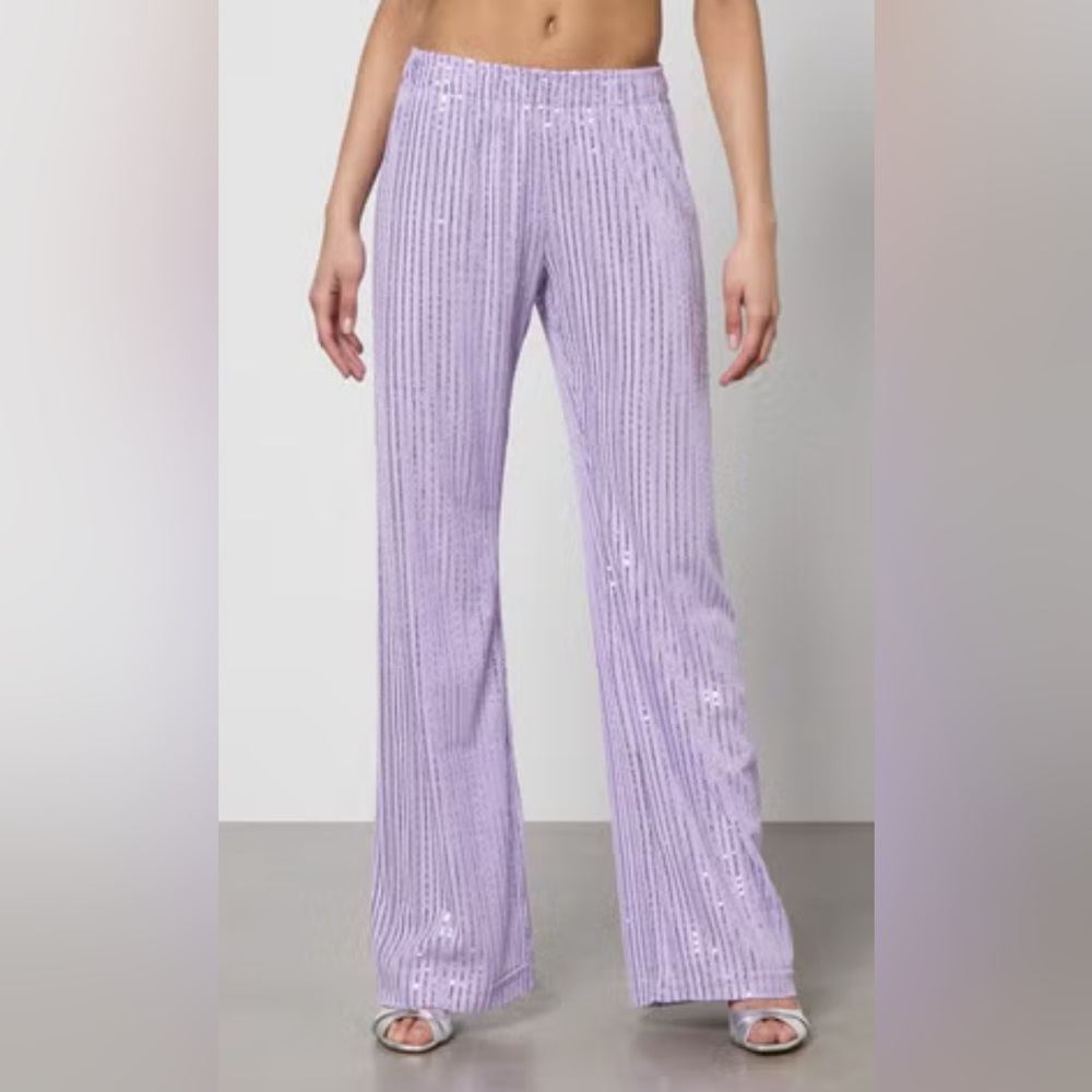 New! Stine Goya Markus Sequin Pants Lavender Purple Sz XS $280